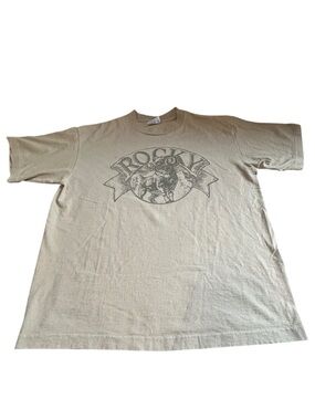 Vintage Rocky Tee Single Stitch USA SOF Tee Large Western 90s Graphic